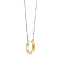 Ti Sento Yellow Gold Plated Cubic Zirconia Horseshoe Necklace 34084ZY