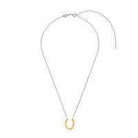 Ti Sento Yellow Gold Plated Cubic Zirconia Horseshoe Necklace 34084ZY
