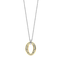 Ti Sento Yellow Gold Plated Cubic Zirconia Oval Necklace 34091ZY