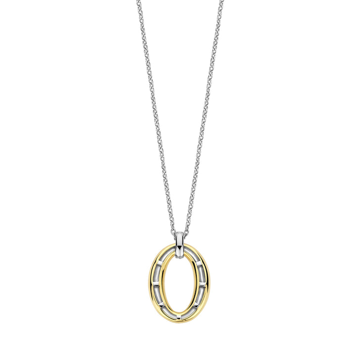 Ti Sento Yellow Gold Plated Cubic Zirconia Oval Necklace 34091ZY