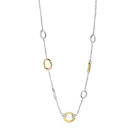Ti Sento Yellow Gold Plated Cubic Zirconia Circle Necklace 3409ZY