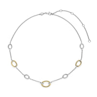 Ti Sento Yellow Gold Plated Cubic Zirconia Circle Necklace 3409ZY