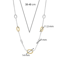Ti Sento Yellow Gold Plated Cubic Zirconia Circle Necklace 3409ZY