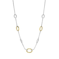 Ti Sento Yellow Gold Plated Cubic Zirconia Circle Necklace 3409ZY