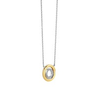 Ti Sento Yellow Gold Plated Cubic Zirconia Circle Necklace 34105ZY