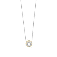 Ti Sento Yellow Gold Plated Cubic Zirconia Circle Necklace 34105ZY