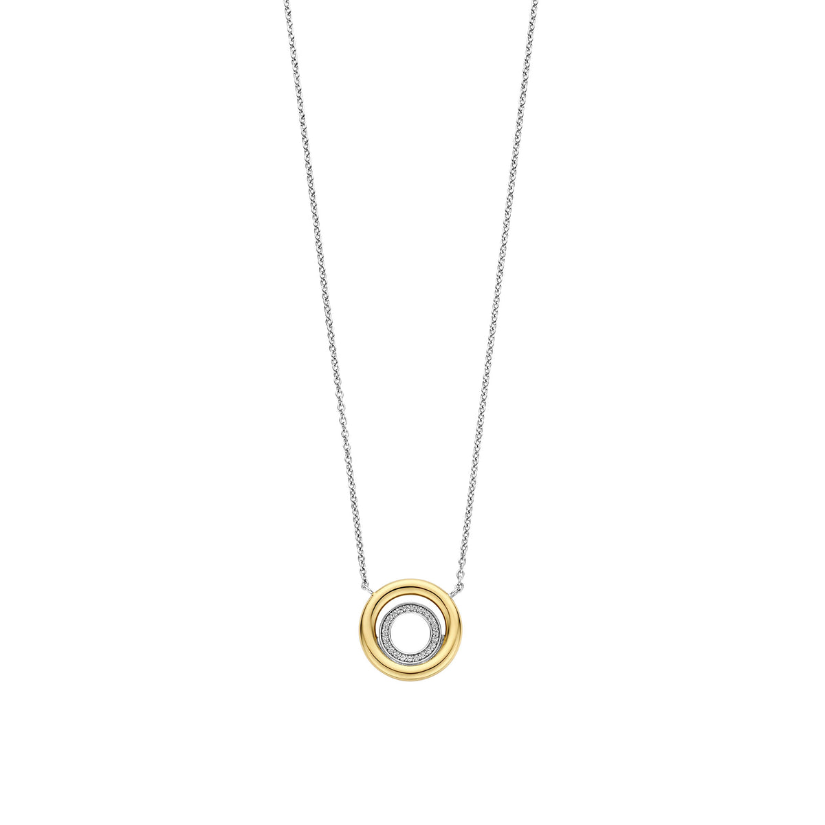 Ti Sento Yellow Gold Plated Cubic Zirconia Circle Necklace 34105ZY - Michael Jones Jeweller