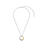 Ti Sento Yellow Gold Plated Cubic Zirconia Entwined Circle Necklace 34107ZY