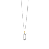 Ti Sento Yellow Gold Plated Cubic Zirconia Teardrop Necklace 34110ZY