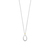 Ti Sento Yellow Gold Plated Cubic Zirconia Teardrop Necklace 34110ZY
