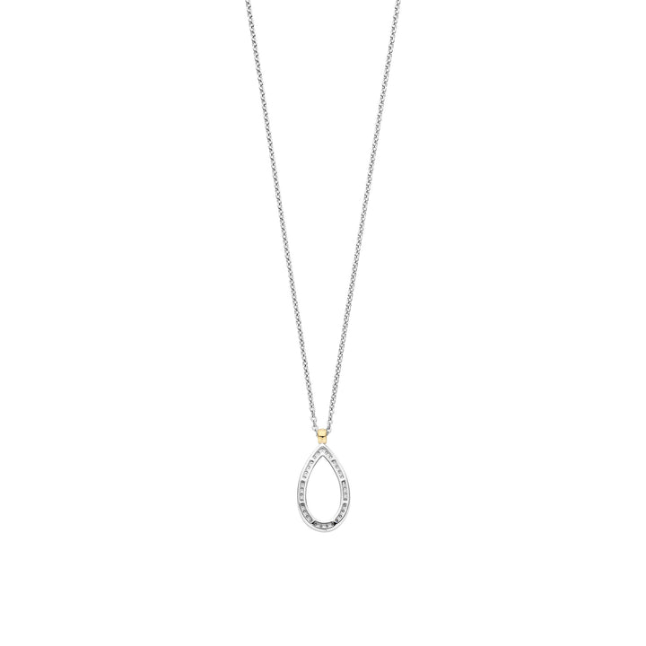 Ti Sento Yellow Gold Plated Cubic Zirconia Teardrop Necklace 34110ZY