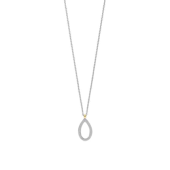 Ti Sento Yellow Gold Plated Cubic Zirconia Teardrop Necklace 34110ZY
