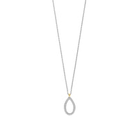 Ti Sento Yellow Gold Plated Cubic Zirconia Teardrop Necklace 34110ZY