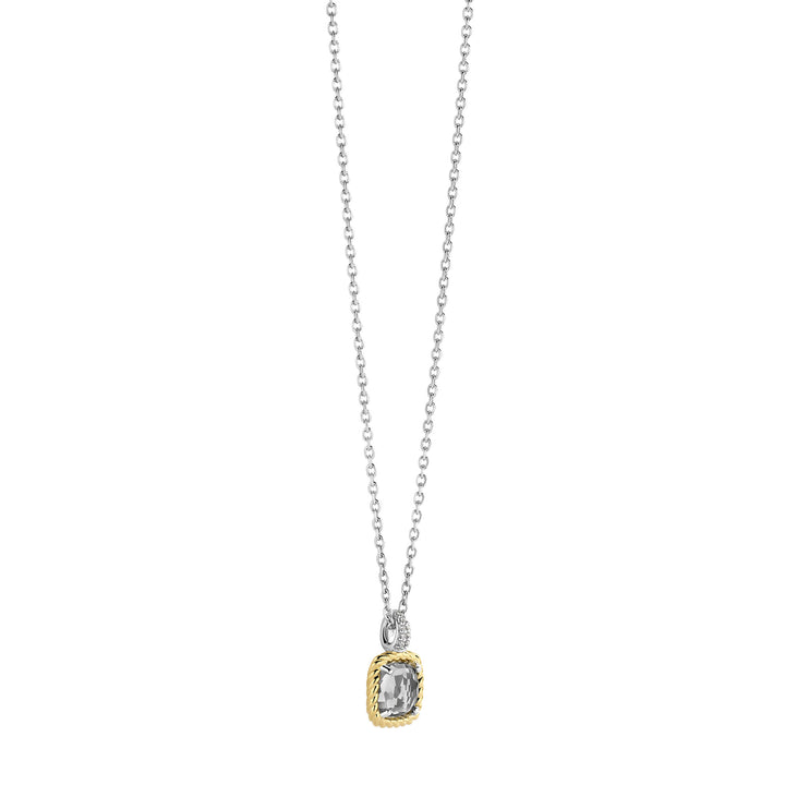 Ti Sento Yellow Gold Plated Grey Crystal and Cubic Zirconia Necklace 34111GG - Michael Jones Jeweller