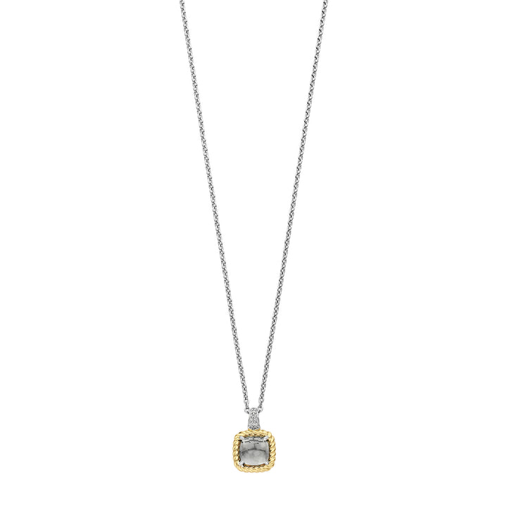 Ti Sento Yellow Gold Plated Grey Crystal and Cubic Zirconia Necklace 34111GG - Michael Jones Jeweller