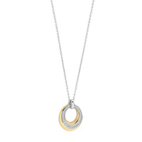 Ti Sento Cubic Zirconia Yellow Gold Plated Circular Pendant 34119ZY