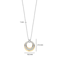 Ti Sento Cubic Zirconia Yellow Gold Plated Circular Pendant 34119ZY