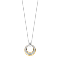Ti Sento Cubic Zirconia Yellow Gold Plated Circular Pendant 34119ZY