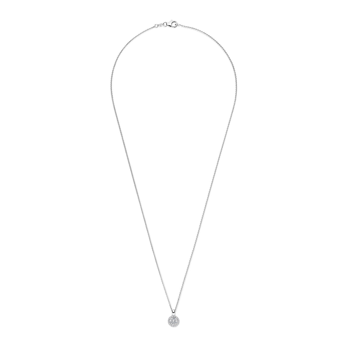 Ti Sento Cubic Zirconia Cluster Necklace 34123ZI - Michael Jones Jeweller