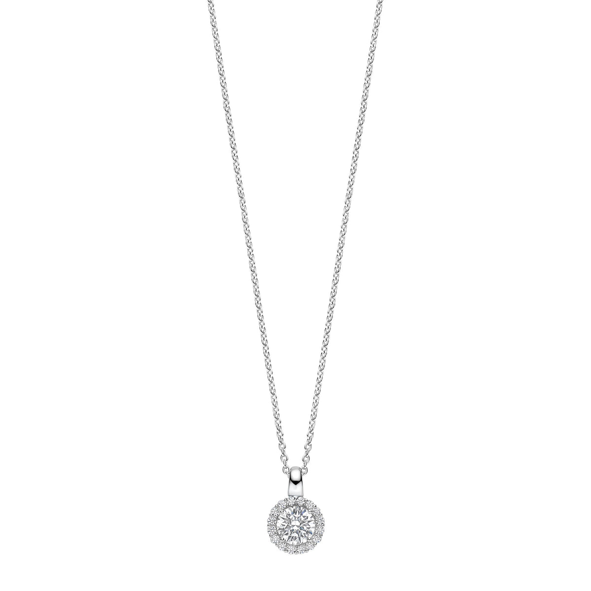 Ti Sento Cubic Zirconia Cluster Necklace 34123ZI - Michael Jones Jeweller