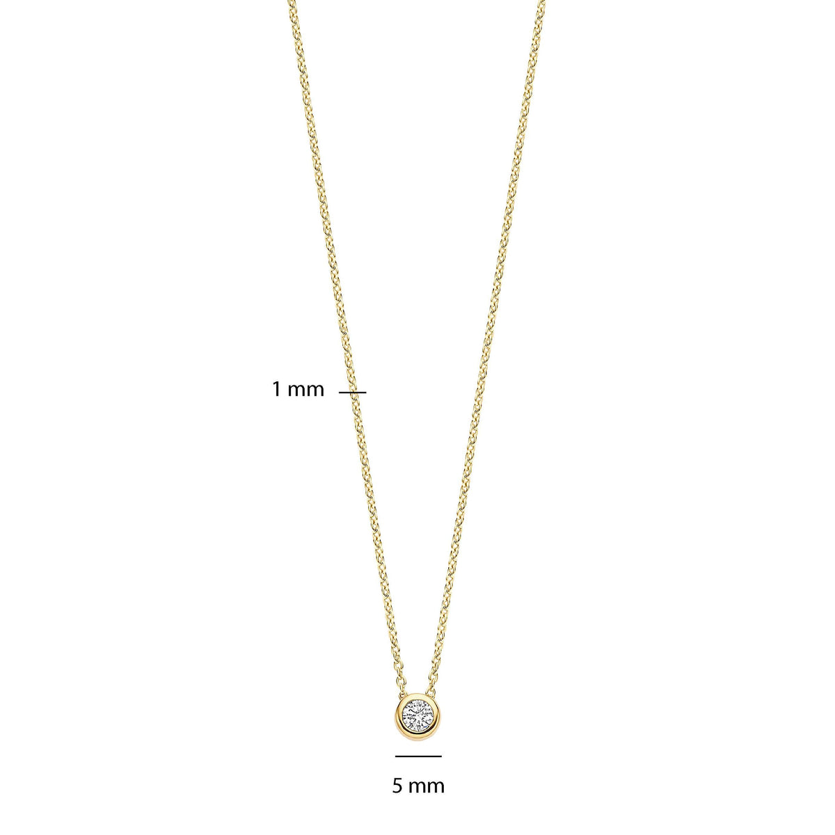 Ti Sento Yellow Gold Plated Cubic Zirconia Necklace 34124ZY - Michael Jones Jeweller