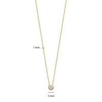 Ti Sento Yellow Gold Plated Cubic Zirconia Necklace 34124ZY
