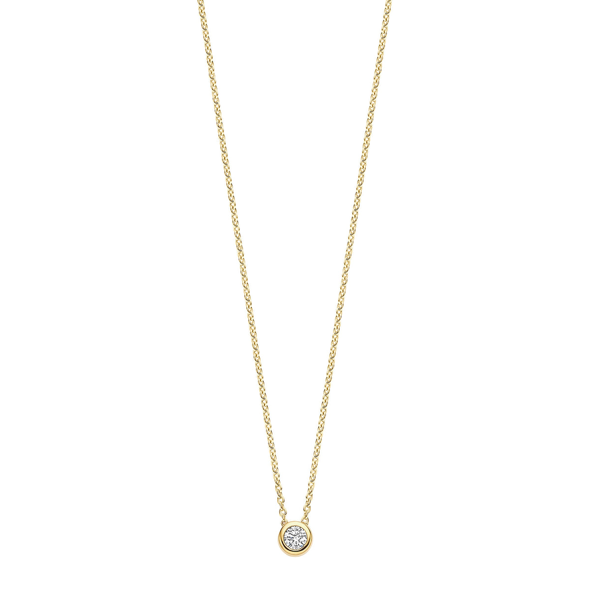 Ti Sento Yellow Gold Plated Cubic Zirconia Necklace 34124ZY - Michael Jones Jeweller