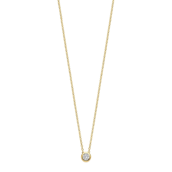 Ti Sento Yellow Gold Plated Cubic Zirconia Necklace 34124ZY
