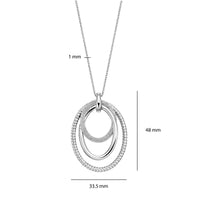Ti Sento Cubic Zirconia Layered Oval Pendant 34127ZI