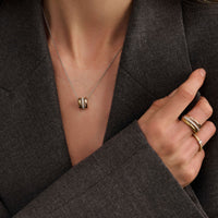 Ti Sento Cubic Zirconia Yellow and Rose Gold Plated Triple Circle Necklace 34128TZ