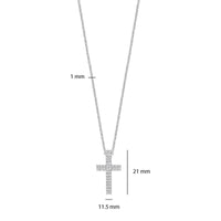 Ti Sento Cubic Zirconia Cross Necklace 34130ZI