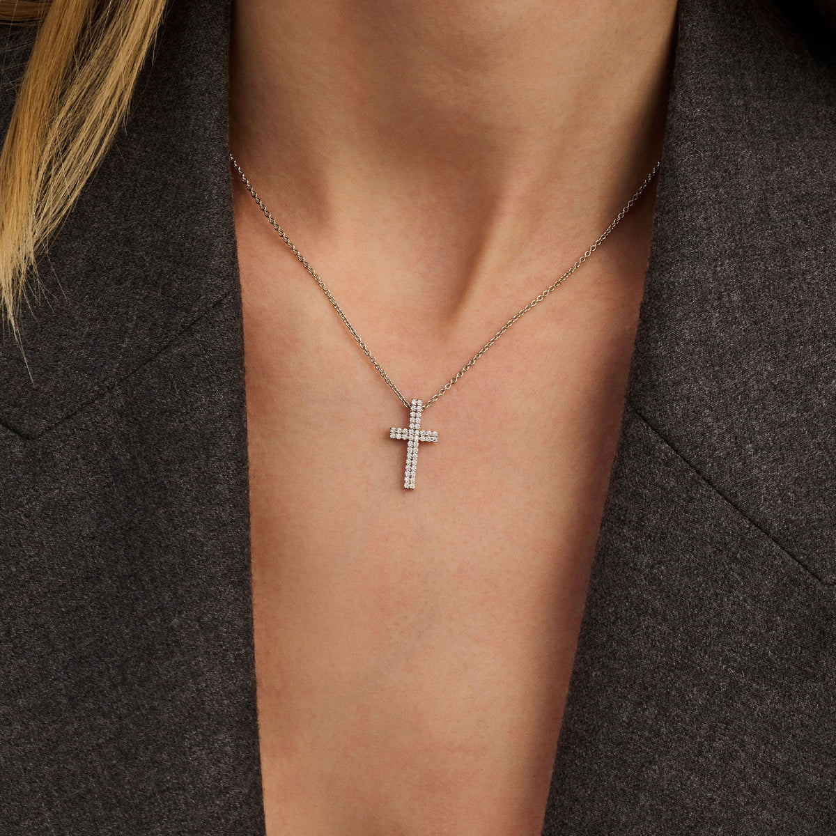 Ti Sento Cubic Zirconia Cross Necklace 34130ZI - Michael Jones Jeweller
