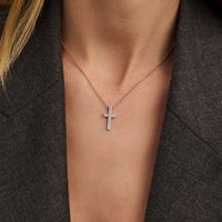 Ti Sento Cubic Zirconia Cross Necklace 34130ZI