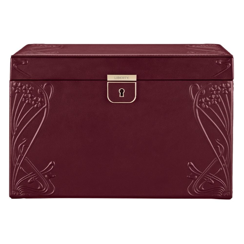 WOLF X LIBERTY Ianthe Large Jewellery Box - Burgundy- ONLINE EXCLUSIVE - Michael Jones Jeweller