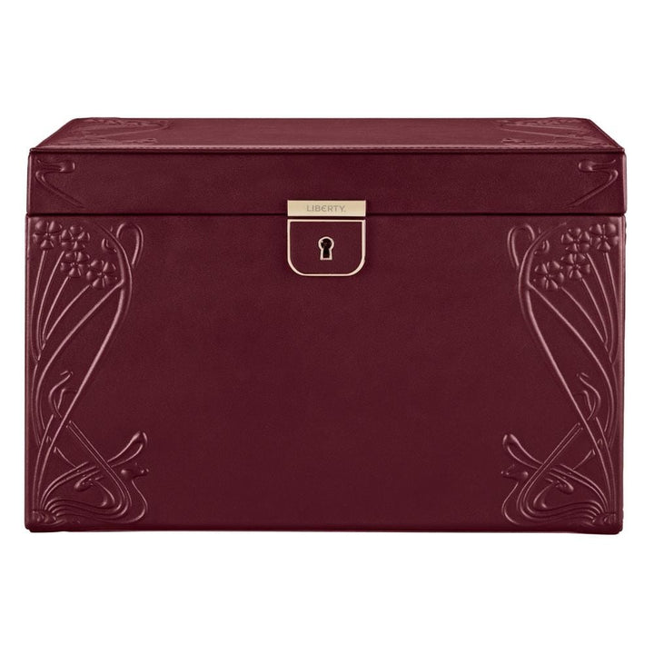 WOLF X LIBERTY Ianthe Large Jewellery Box - Burgundy- ONLINE EXCLUSIVE