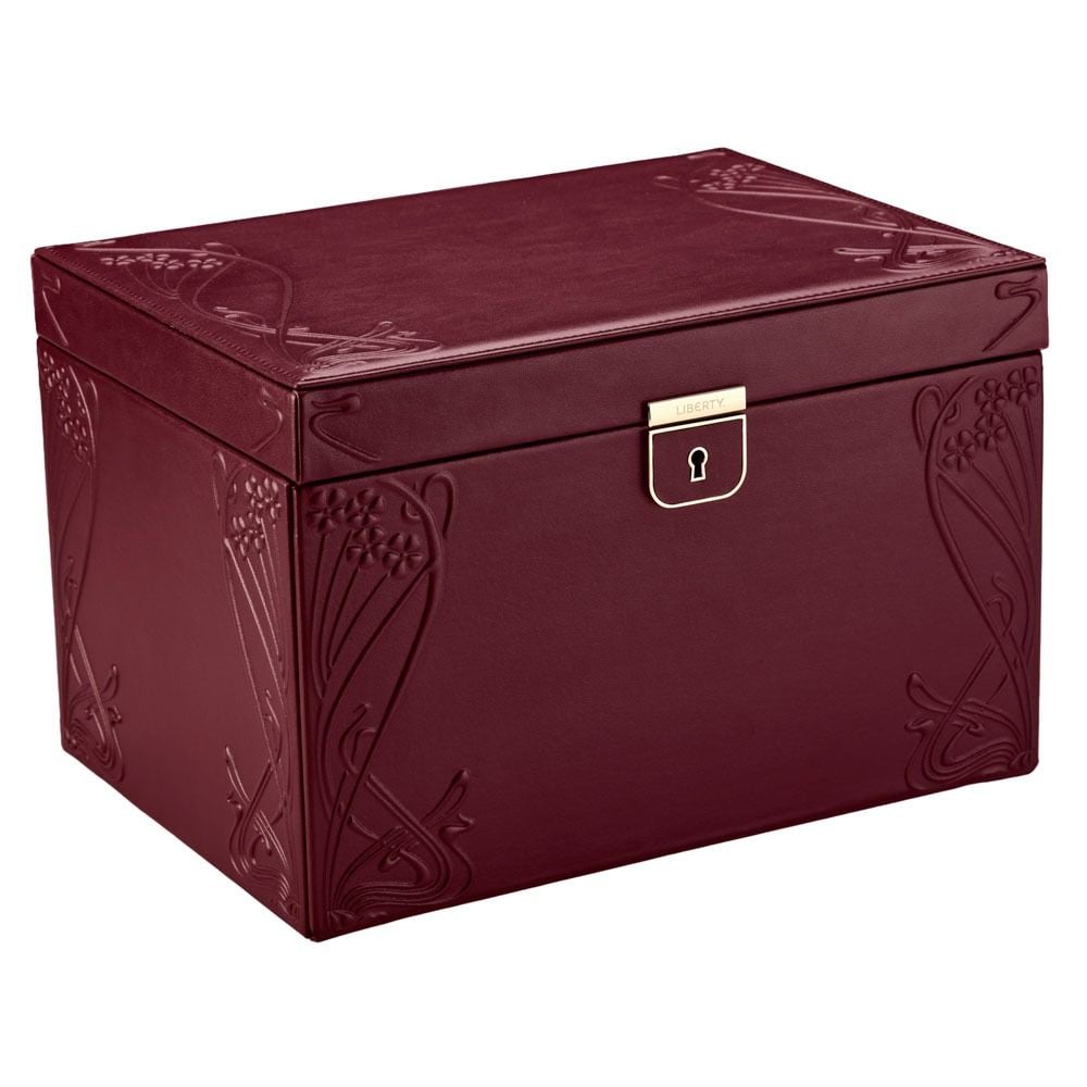 WOLF X LIBERTY Ianthe Large Jewellery Box - Burgundy- ONLINE EXCLUSIVE - Michael Jones Jeweller