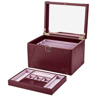 WOLF X LIBERTY Ianthe Large Jewellery Box - Burgundy- ONLINE EXCLUSIVE - Michael Jones Jeweller