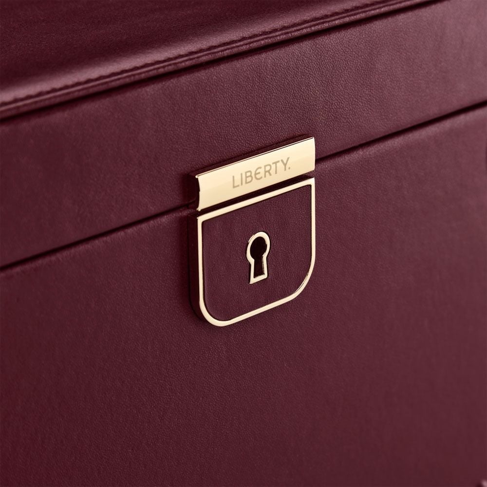 WOLF X LIBERTY Ianthe Large Jewellery Box - Burgundy- ONLINE EXCLUSIVE - Michael Jones Jeweller