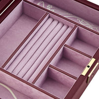 WOLF X LIBERTY Ianthe Medium Jewellery Box - Burgundy - ONLINE EXCLUSIVE - Michael Jones Jeweller