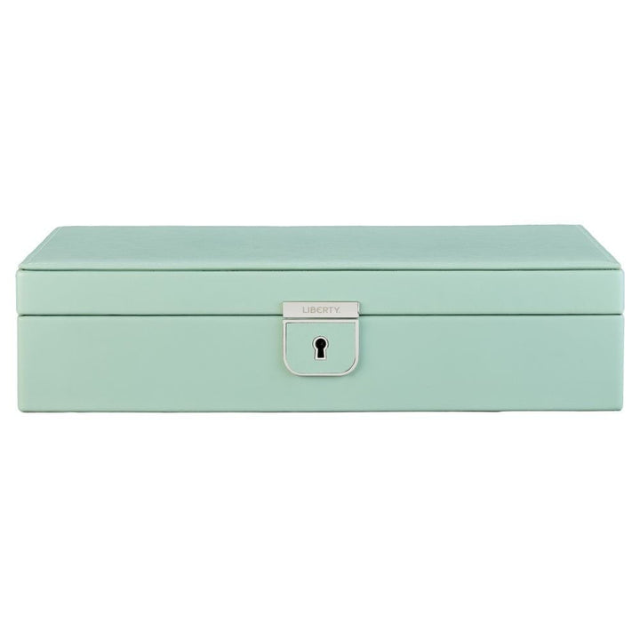 WOLF X LIBERTY Julia Interior Print Medium Jewellery Box - Sage Green - ONLINE EXCLUSIVE