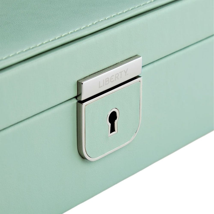 WOLF X LIBERTY Julia Interior Print Medium Jewellery Box - Sage Green - ONLINE EXCLUSIVE