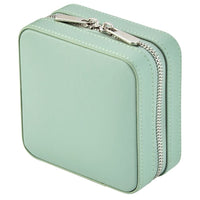 WOLF X LIBERTY Julia Interior Print Small Travel Jewellery Zip Case - Sage Green - ONLINE EXCLUSIVE - Michael Jones Jeweller