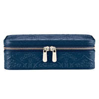 WOLF X LIBERTY All Over Ianthe Medium Jewellery Zip Case - Navy - ONLINE EXCLUSIVE