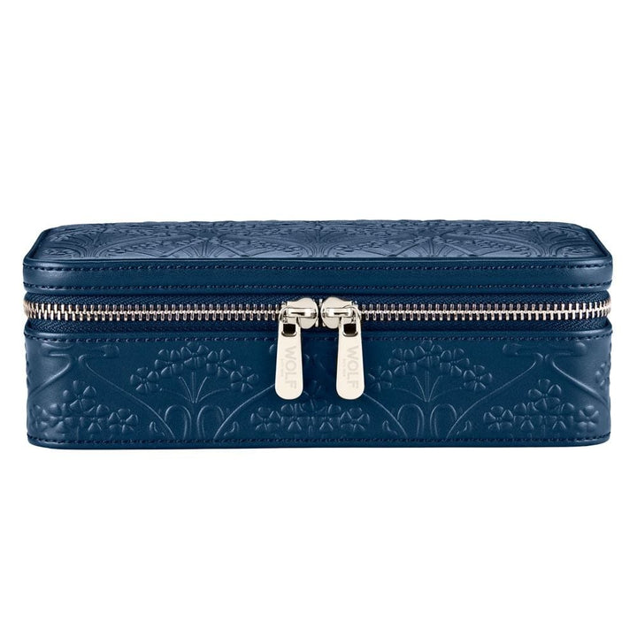 WOLF X LIBERTY All Over Ianthe Medium Jewellery Zip Case - Navy