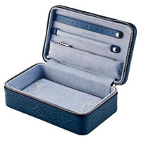 WOLF X LIBERTY All Over Ianthe Medium Jewellery Zip Case - Navy - Michael Jones Jeweller