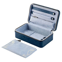 WOLF X LIBERTY All Over Ianthe Medium Jewellery Zip Case - Navy - Michael Jones Jeweller