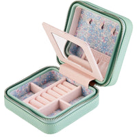 WOLF X LIBERTY Julia Interior Print Sage Green Small Travel Jewellery Zip Case