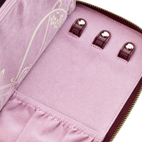 WOLF X LIBERTY Ianthe Burgundy Travel Jewellery Portfolio