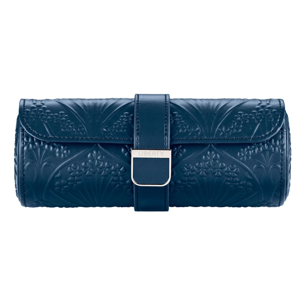 WOLF X LIBERTY All Over Ianthe Triple Watch Roll - Navy - ONLINE EXCLUSIVE - Michael Jones Jeweller