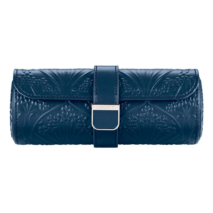 WOLF X LIBERTY All Over Ianthe Triple Watch Roll - Navy - ONLINE EXCLUSIVE